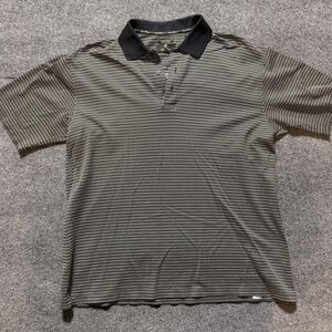 Gary Player Polo Shirt Mens XL Blue Geometric Moisture Wicking Golf Performance